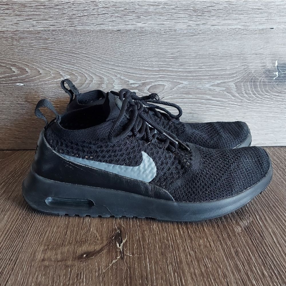 Nike Air Max Thea Ultra Flyknit Black Shoes Womens Size 10 881175-004